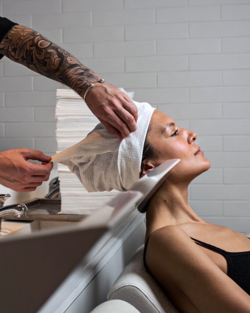 scrummi hair towels at the cutting studio salon high wycombe